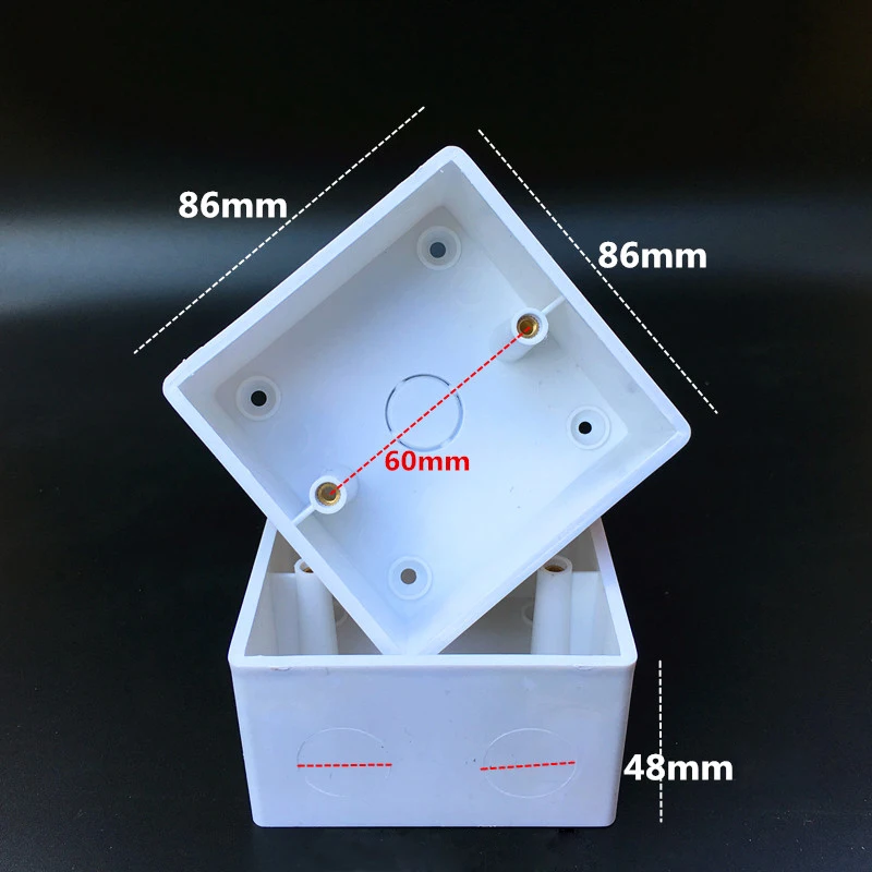 20 шт. 86 Тип Электрический монтажный ящик настенный выключатель провода распределительные коробки повышение и утолщение 86*86*48 мм