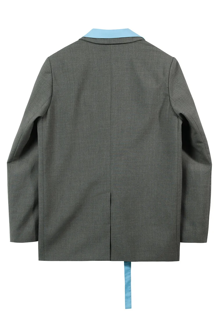 Samstree однотонный пэчворк Минималистичная рабочая одежда блейзер для женщин осень британский Офис Женская верхняя одежда