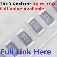 100pcs SMD резистор проволочного чипа 2010 10 к Ом 5% 0R~ 10M 1/2W 10R 100R 220R 330R 470 Ом 1K 2,2 K 10K 100K 0R 1R. 5/6/7/8/9/р/к
