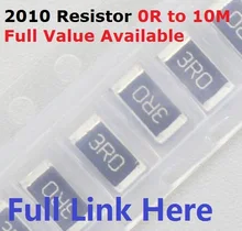 Livre o navio 100 pces smd chip resistor 2010 10 k ohm 5% 0r ~ 10 m 1/2 w 10r 100r 220r 330r 470 ohm 1 k 2.2 k 10 k 100 k 0r 1r. 5/6/7/8/9/r/k