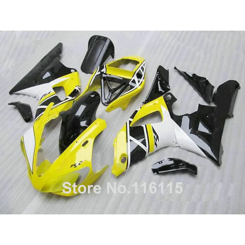 Комплект обтекателей MOTOMARTS из АБС-пластика для YAMAHA R1 1998 1999 YZF-R1 YZF 98 99 черные желтые