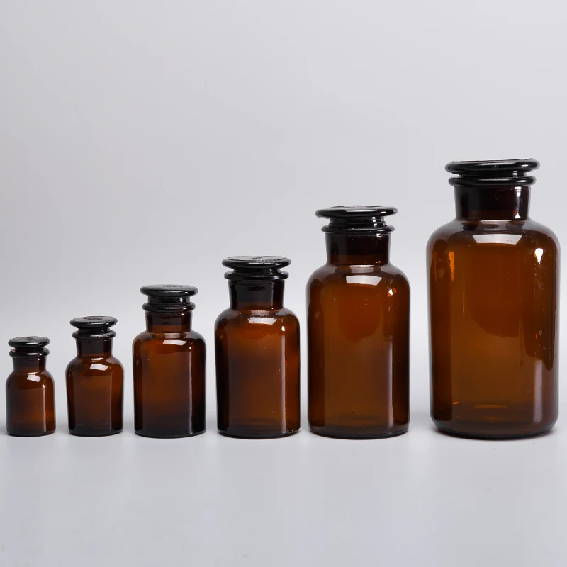 

One piece Brown Glass wide-mouth bottles, reagent bottles 30ml/60ml/125ml/250ml/500ml/1000ml/2500ml