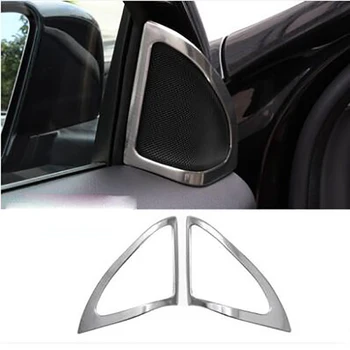 

Car-styling ABS Chromium Cover Interior Door Audio Speaker decoration decals For Mercedes Benz GLA X156 180 200