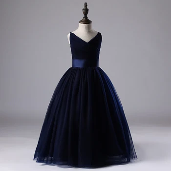 

Kids Clothes 8 10 12 14 16 Years Girls elegant Formal Party A-line Prom Princess Bridesmaid Wedding Children Tutu Dress