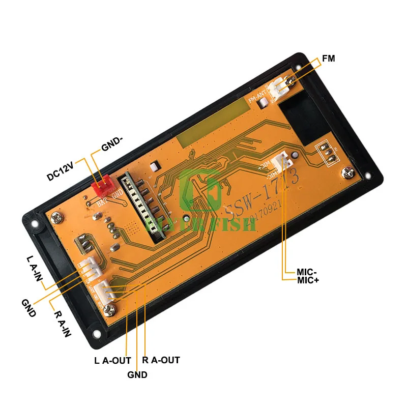 12V Lyric Show lcd дисплей Bluetooth MP3 декодирующая плата модуль SD/MMC USB FM дистанционная запись LRC WMA WAV набор декодера карт