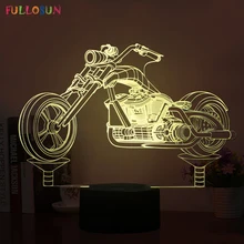 Творческий 3D светодиодный светильник светодиодный модель мотоцикла ночные светильники с 5 V USB кабель лампы как художественное украшение для дома огни и праздничные подарки