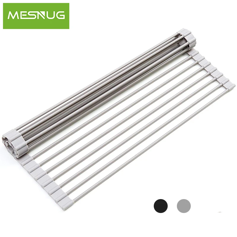 

MESNUG Foldable Sink Drying Rack Multi-Use Dish Drainer For Glasses Bowls Pans Fruits And Vegetable Rinser Kitchen Supplies