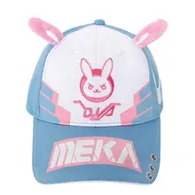 Игра OW D. va DVA snapback шапки милый Алиса Пикачу мультипликационный персонаж дома Умару регулируемая бейсболка шапки заячьи уши хип-хоп шляпы