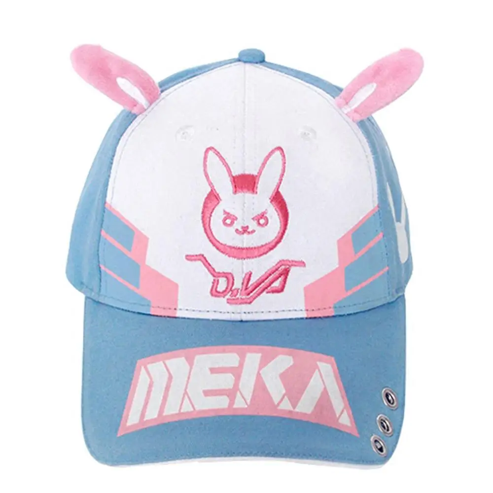 

Game OW D.va DVA snapback hats Cute Alice Pikachu Doma Umaru Adjustable baseball cap hats Bunny Ears hip hop hats