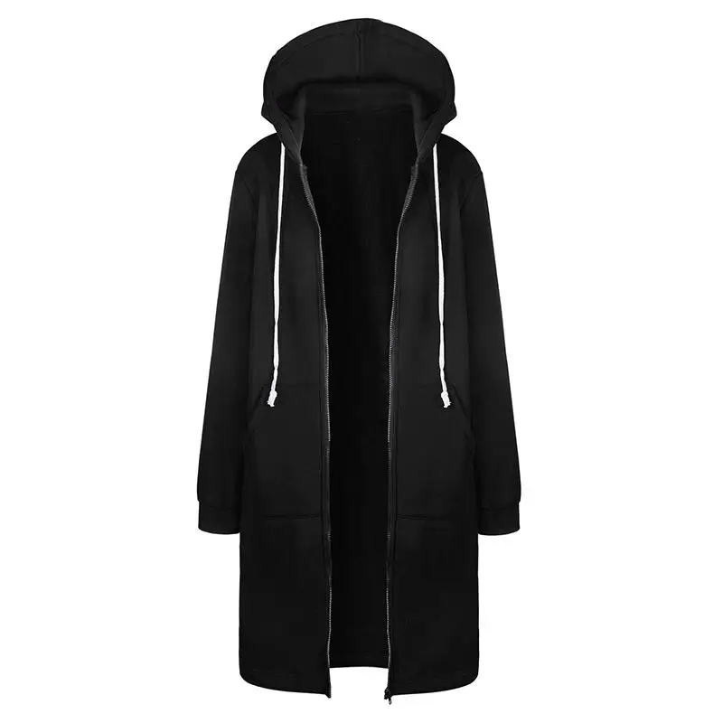 

Yfashion Women Autumn Winter Coat Casual Long Sleeve Zipper Hooded Jacket Hoodies Sweatshirt