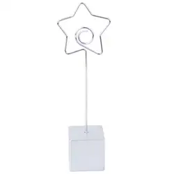 Серебряная звезда форма из смолы Cube базовая карта изображение памятная фотография зажимы провода клип