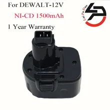 NI-CD электроинструмент батарея 12 В 1.5Ah для Dewalt Сверла: DE9071, DW9072, DC528, DW053K-2, DW904, DW917, DW980, DW915, DC727