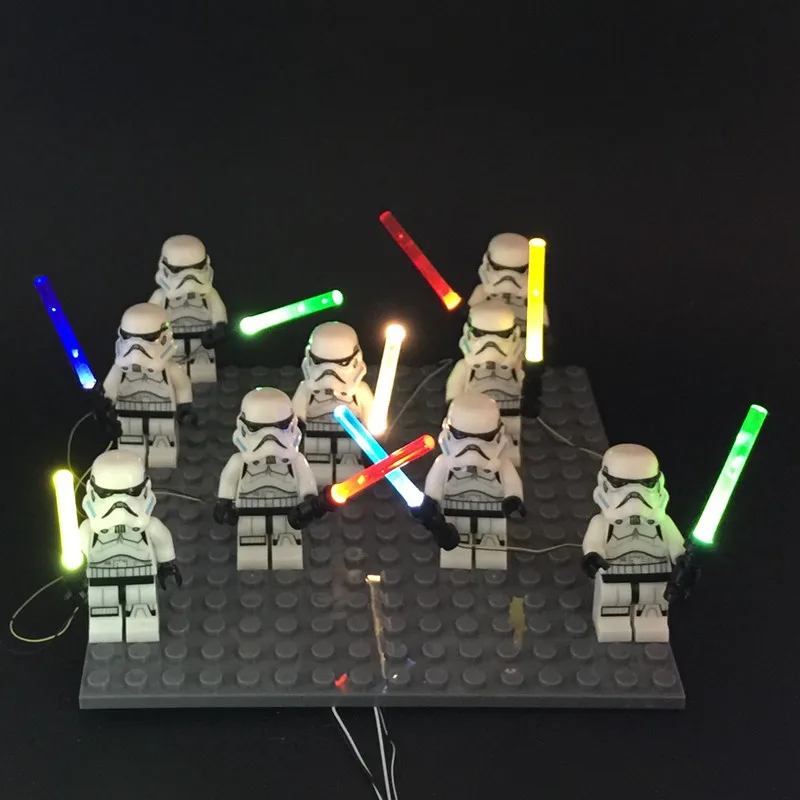 

1pcs LED light lightsaber for lego figure Toys for The Force Awakens Nano Light Up Set