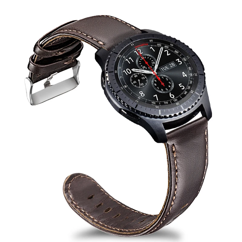 Laforuta Quick Release Watch Band 22 мм ремешок из натуральной кожи для samsung gear S3 Classic Frontier Galaxy Watch 46 мм Смарт-часы