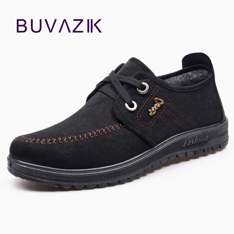 D'hiver Buvazik Noir Oxford Zapatos Hommes marron Hiver Chaussures Chaud Neige Hombre De Confortable Occasionnels Doux Pour gqw8ga6F
