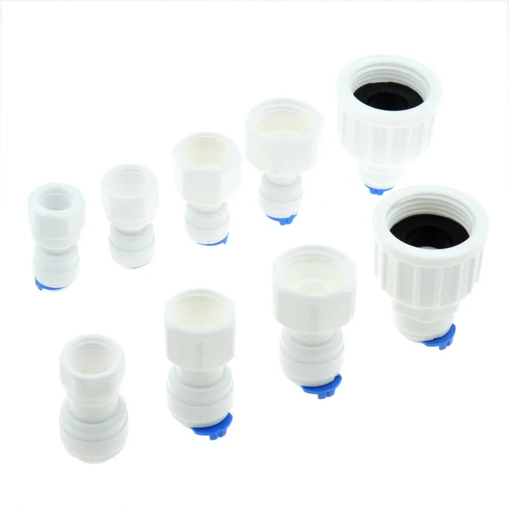 

Reverse Osmosis RO Water System Fitting 1/4" 3/8" Inch OD Hose Tube 1/4" 1/2" 3/4" 1/8" Female Plastic Pipe Quick Connectors