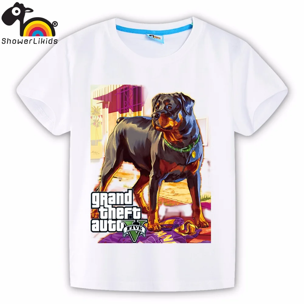 Showerlikids/качественная хлопковая футболка с короткими рукавами для мальчиков и девочек; детская одежда; цветная уличная одежда с крутым логотипом