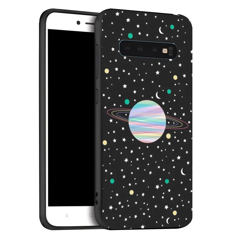 x043 Чехлы для samsung Galaxy S10e S10 Plus Lite, чехол с изображением космонавта, черный чехол с рисунком для samsung A7 J6 J4 Plus J8, бампер - Color: x043