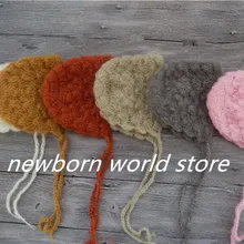 Детская шляпа, новорожденные фотографии реквизит шляпа, мохеровая шапочка
