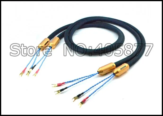 Best with box  G7 Emperor Double Crown speaker cable 2.5M Audio speaker cable silver-gold 1pair 0