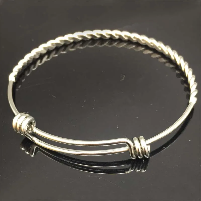 10pcs/lot China Fashion Bangle, Twist Wire Bangle Bracelet,Custom Charm