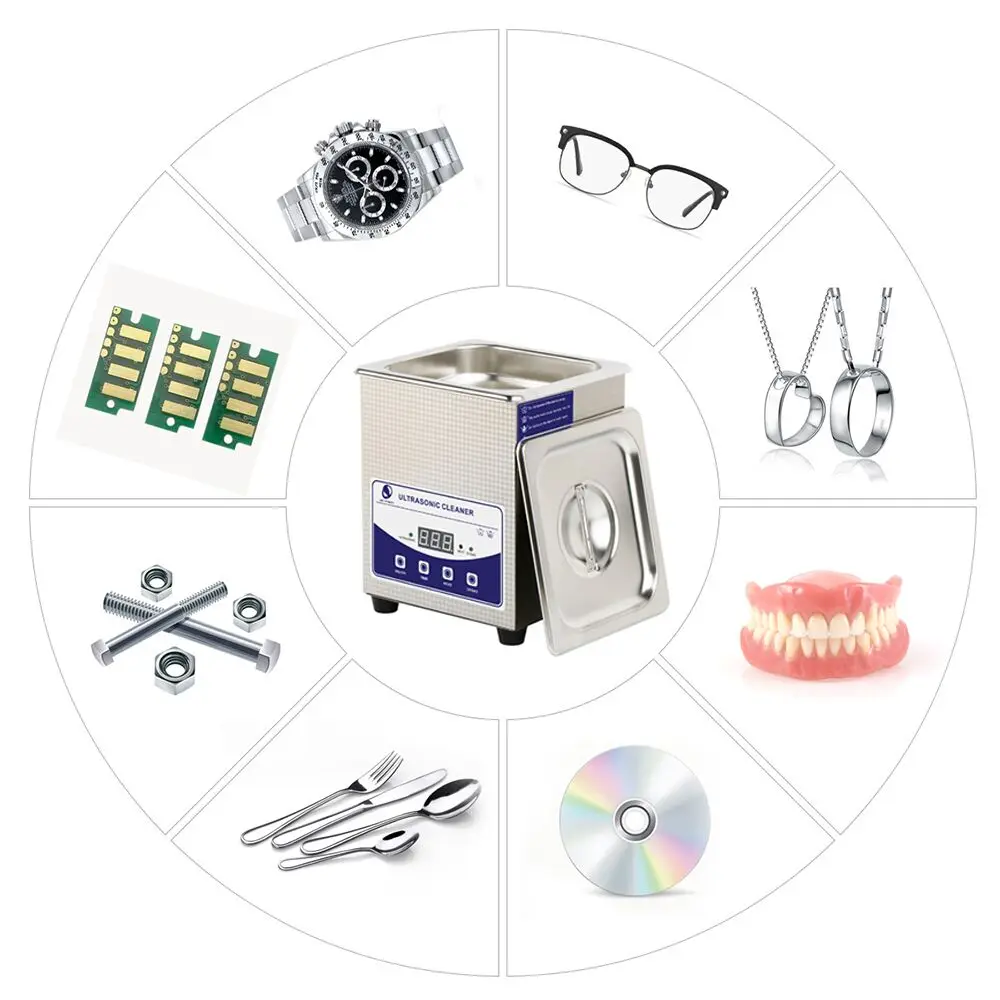 Preise SKYMEN Digital 2L Ultraschall Reiniger mit Degas Heizung Timer Bad 60W Ultraschall Maschine Dental Uhren Gläser Münzen Werkzeug Teil