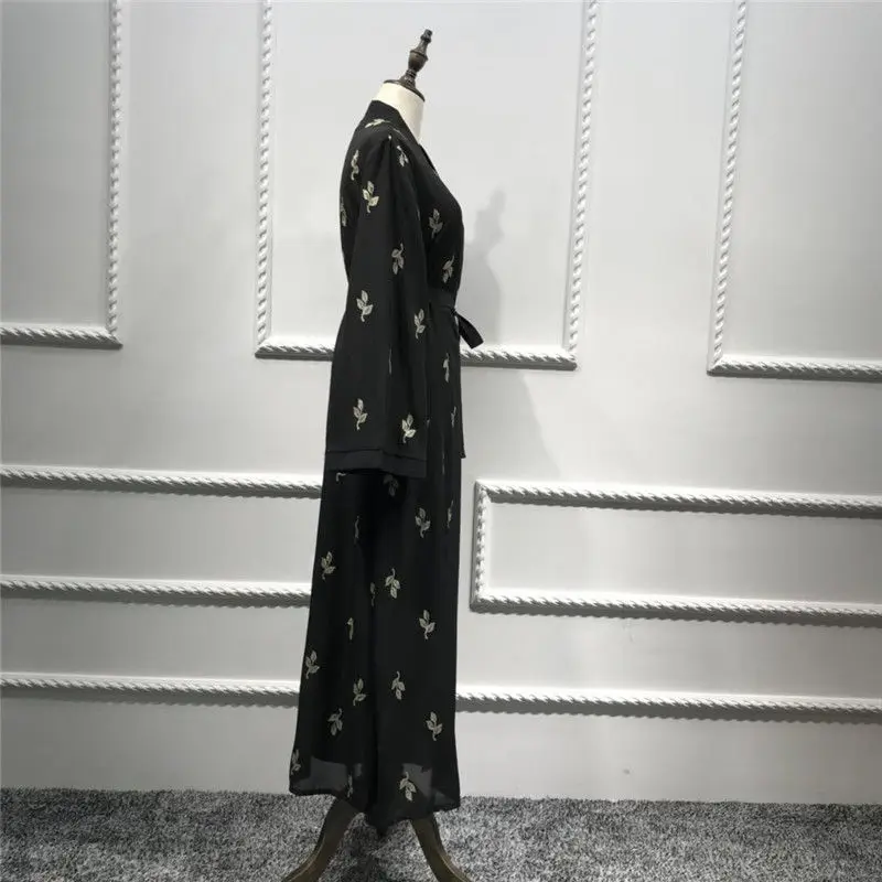 Мусульманское Открытое платье Abaya Элегантное Длинное кимоно Jubah Ramadan арабский