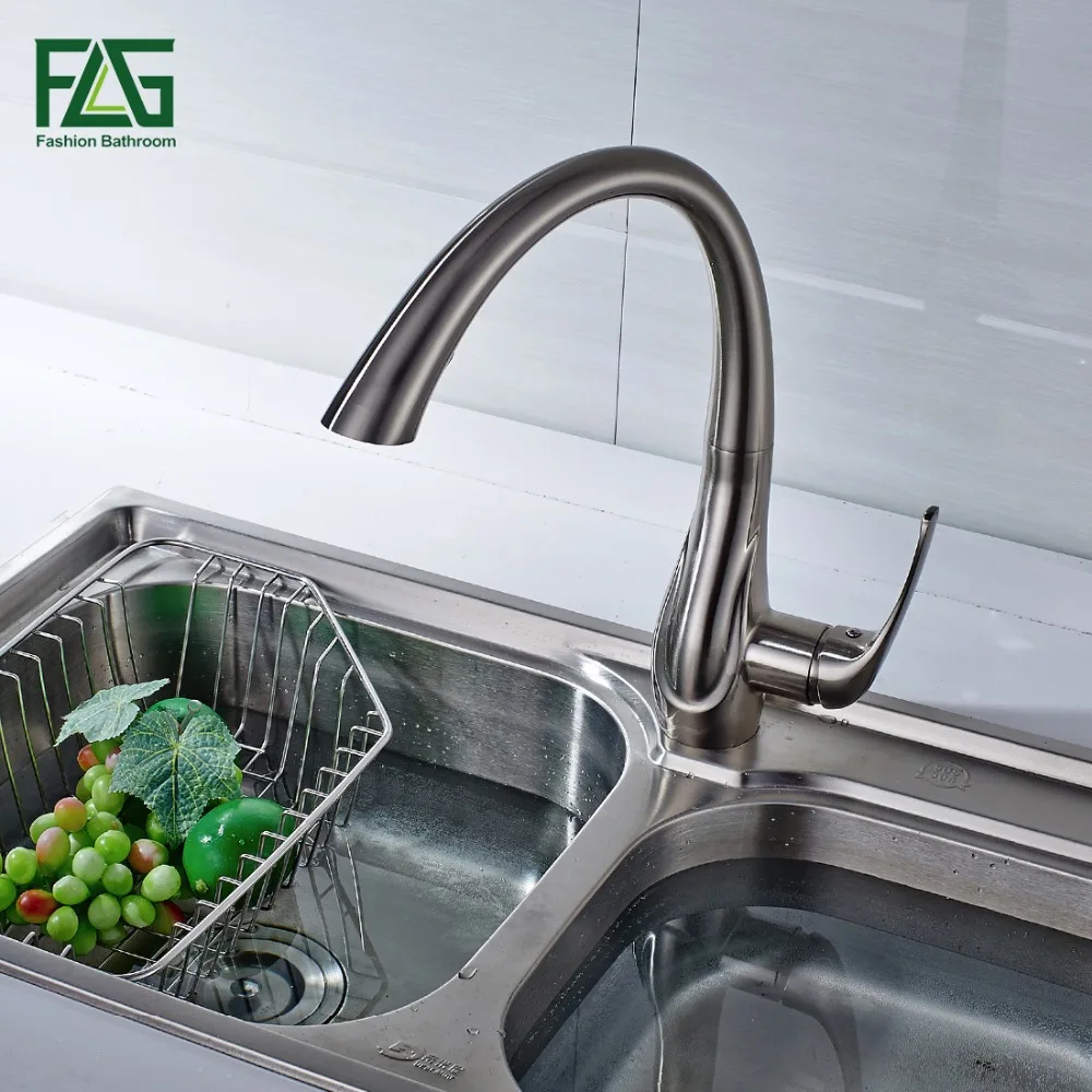  Spring Style White Kitchen Faucet Pull Out Brass Sprayer Swivel Spout Hot Cold Faucets Water Tap Si - 32705017852