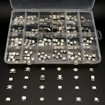 

240pcs - 24 Models Micro USB box MINI Android mobile phone charging accessories Connector Socket Jack MP3/4/5 Lenovo ZTE Huawei