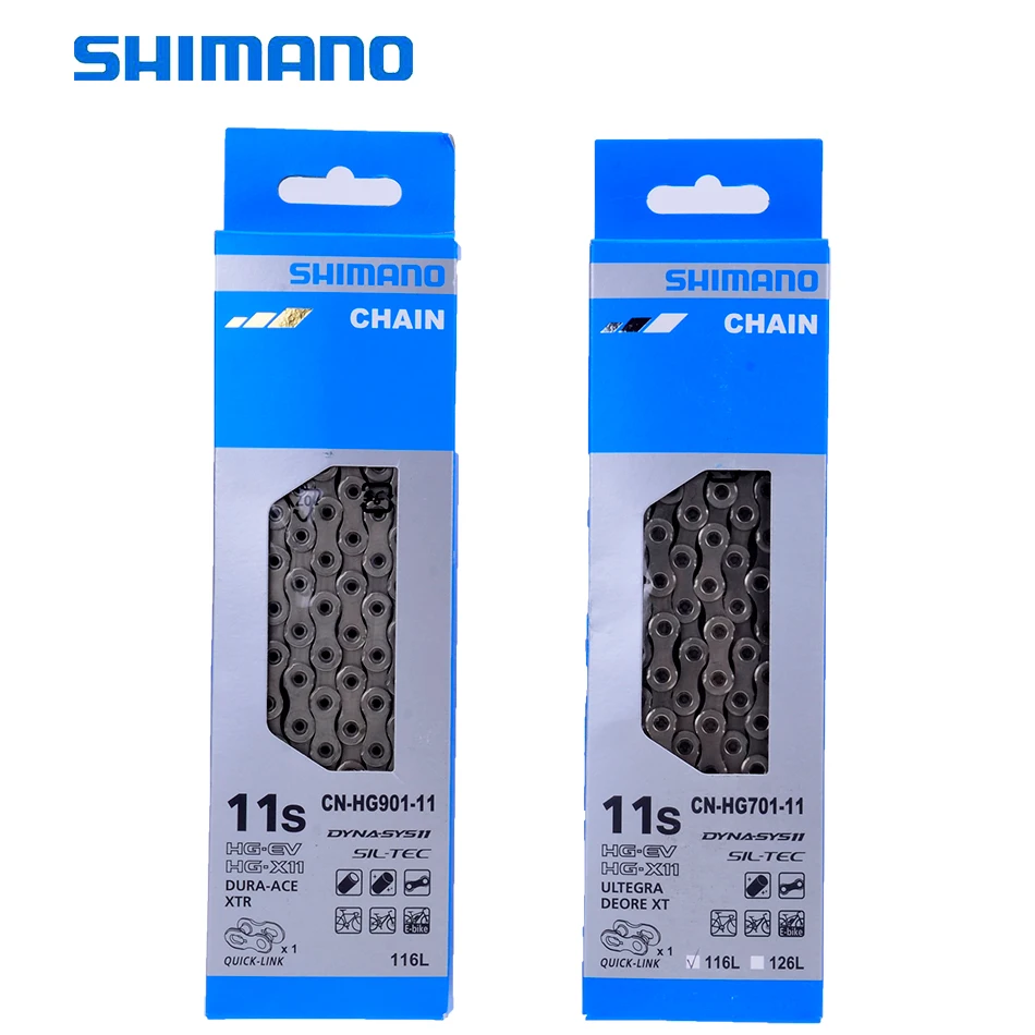 

SHIMANO CN HG701/HG901/HG901 11 Speed Bike Kette Mit Schnell Link & Anschluss Pin 105/SLX /XT/Dace-Ace 11s MTB Road