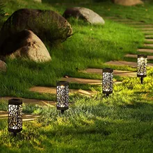 Горячий открытый водонепроницаемый Солнечный полый светодиодный светильник управления светом индукционный садовый светильник для газона TI99