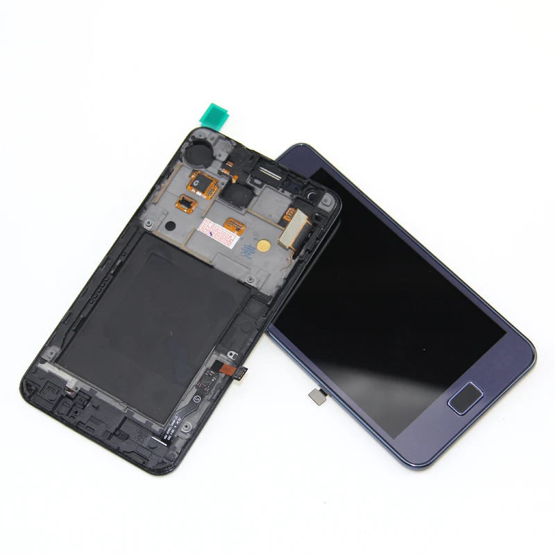 Для Samsung Galaxy S2 i9100 SII Plus i9105 ЖК дисплей с сенсорным экраном дигитайзер + рамка Полная
