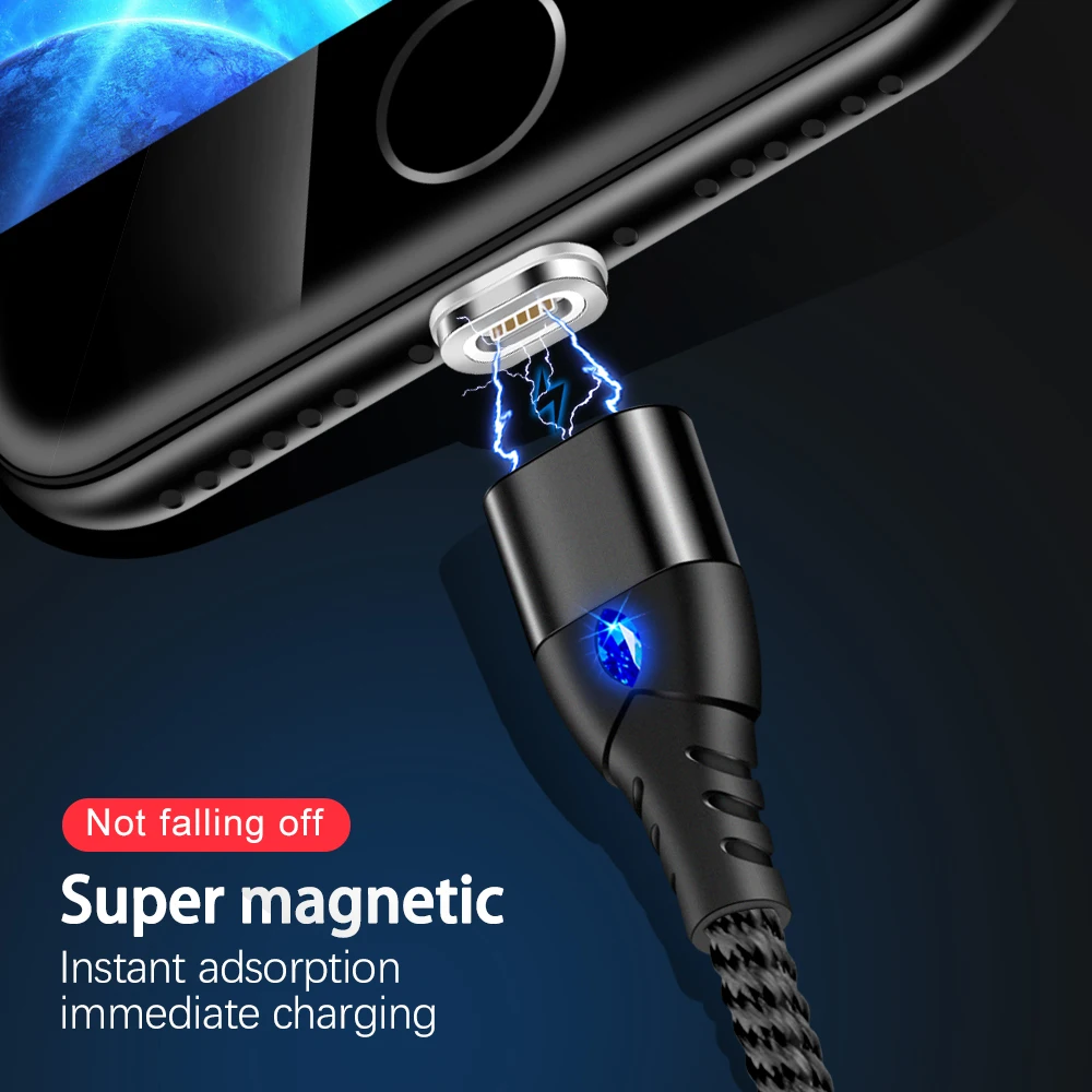 Marjay USB مغناطيسي صغير نوع C كابل ل فون سامسونج Xiaomi الهاتف المحمول QC3.0 سريع المغناطيس شاحن USB نوع C سلك كابل