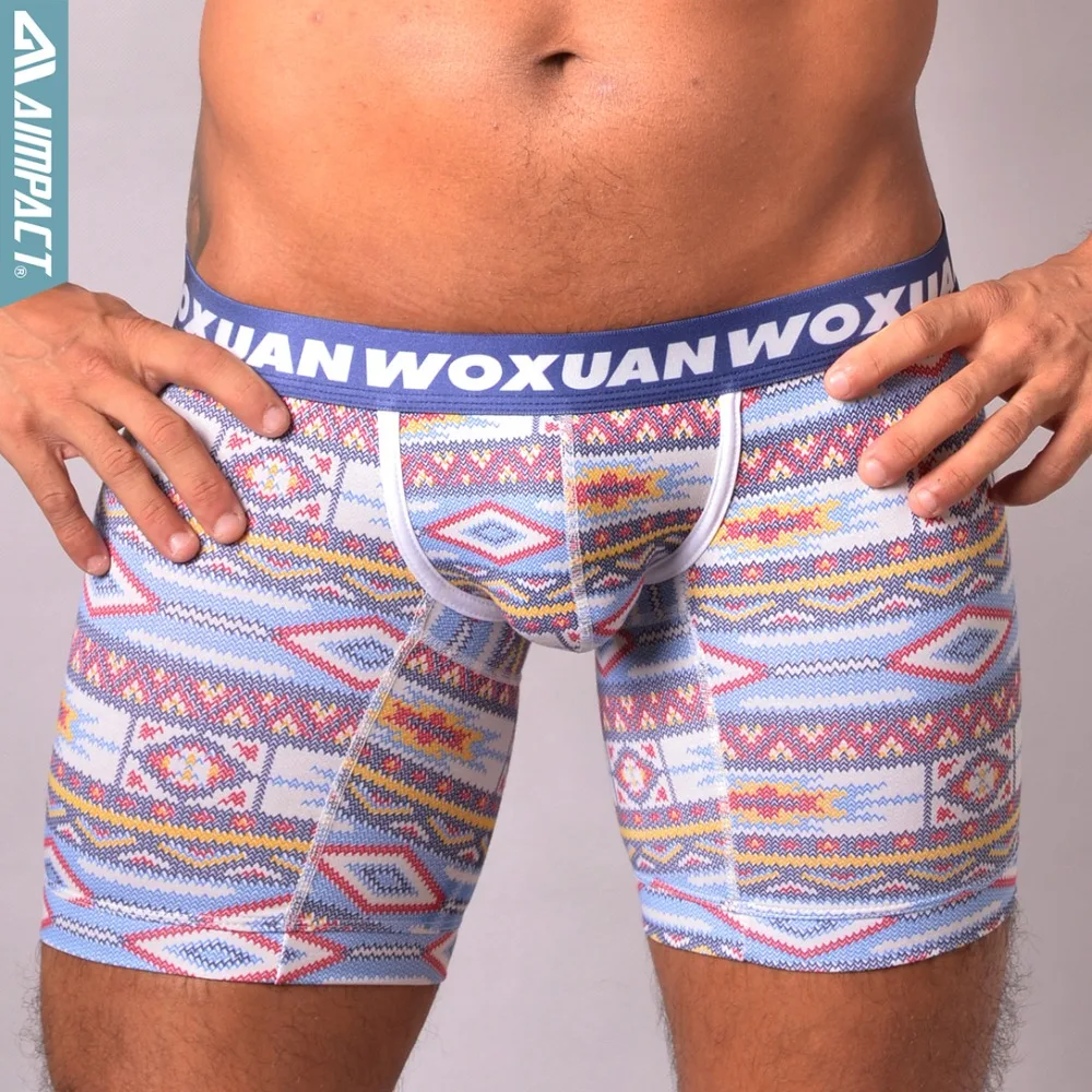 

New Sexy Cotton Underwears Boxer Shorts for Men Fashion Print Sexy Pouch Men's Trunks Fitted Lounge Pants Soft Underpants WX1401
