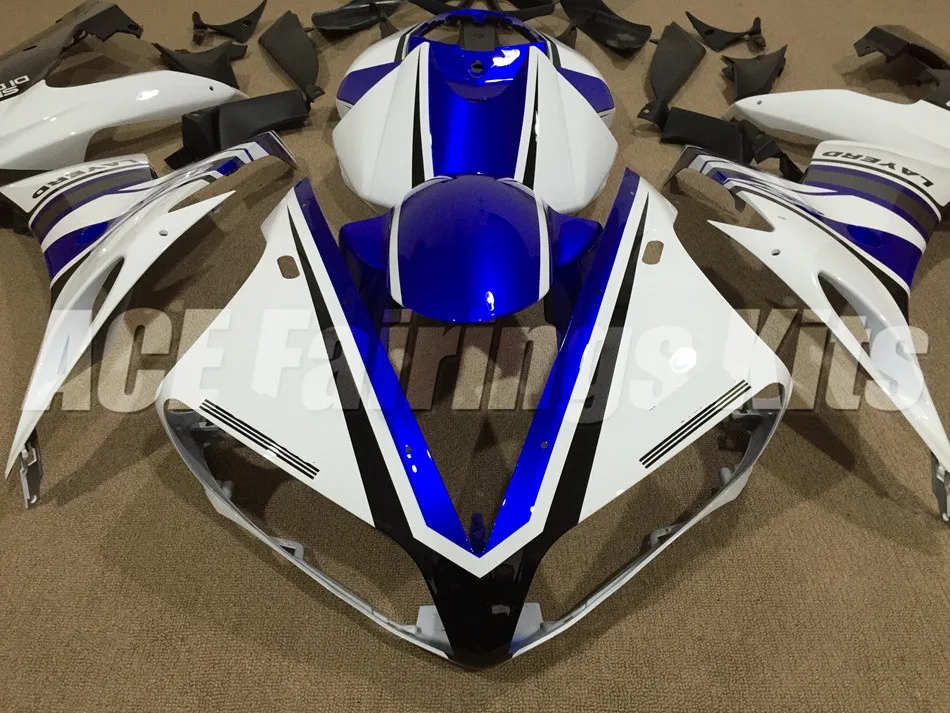 Комплект обтекателя впрыска, пригодный для YAMAHA YZFR1 04 05 06 YZF R1 2004 2005 2006 YZF1000 ABS Обтекатели на заказ холодный белый синий
