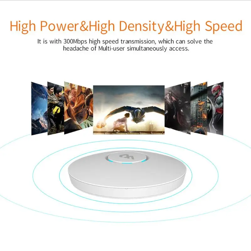 

COMFAST CF-E320V2 300M Wireless Router WiFi Ceiling AP 802.11b/g/n QCA9531 Enterprise Wifi System AP 48V POE