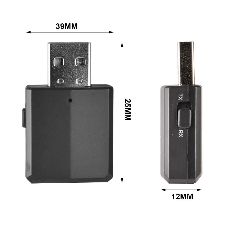 

1pcs Hot Sale 3-in-1 USB Bluetooth 5.0 Audio Transmitter Receiver Adapter For TV PC