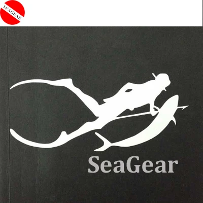 

22cm length shinne sticker white black red colors 3M sticker diving spearfishing sticker