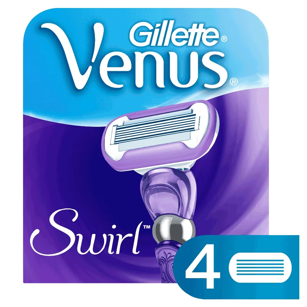Replaceable Razor Blades for Women Gillette Venus Swirl 4 pcs Cassettes