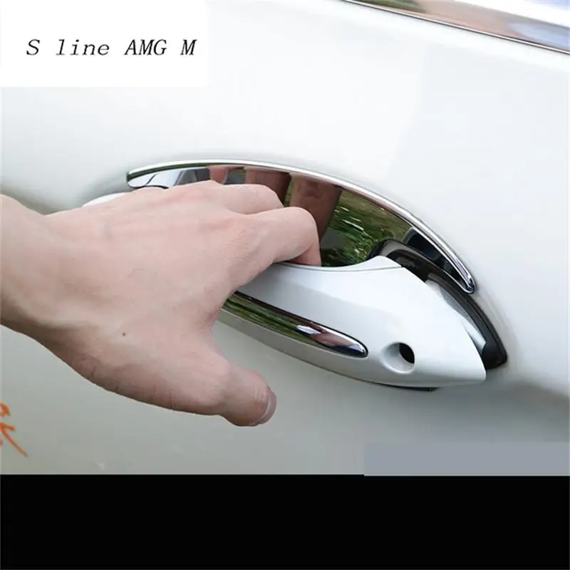 

Car Styling outer Door Handle Cover Trim Door Bowl Stickers decoration For BMW 5 series F10 5 series 5GT F07 Auto Accessories