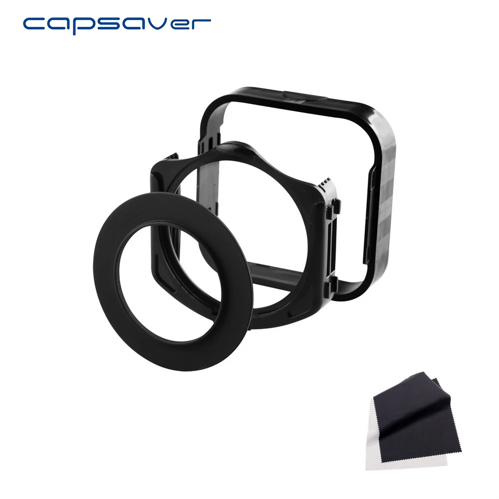

capsaver Multifunctional Filter Holder + Lens Hood + 49/52/55/58/62/67/72/77/82mm Adapter Ring for Cokin P with Microfiber Lens