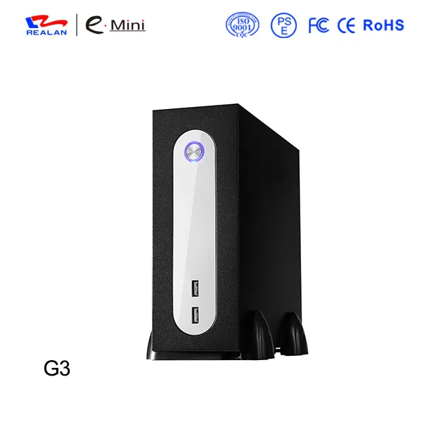 Realan G3 стальной мини ITX HTPC чехол без источника питания 2 x wifi 6 x COM 2 x USB2.0 шасси для HTPC - Цвет: Silver