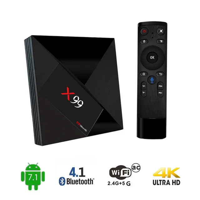 Cheap X99 TV BOX RK3399 Mali - T860MP4 4GB RAM + 32GB ROM Android 7.1 HDR10 2.4G + 5G + AC WIFI BT4.1 Cheap X99 TV BOX RK3399 Mali - T860MP4 4GB RAM + 32GB ROM Android 7.1 HDR10 2.4G + 5G + AC WIFI BT4.1