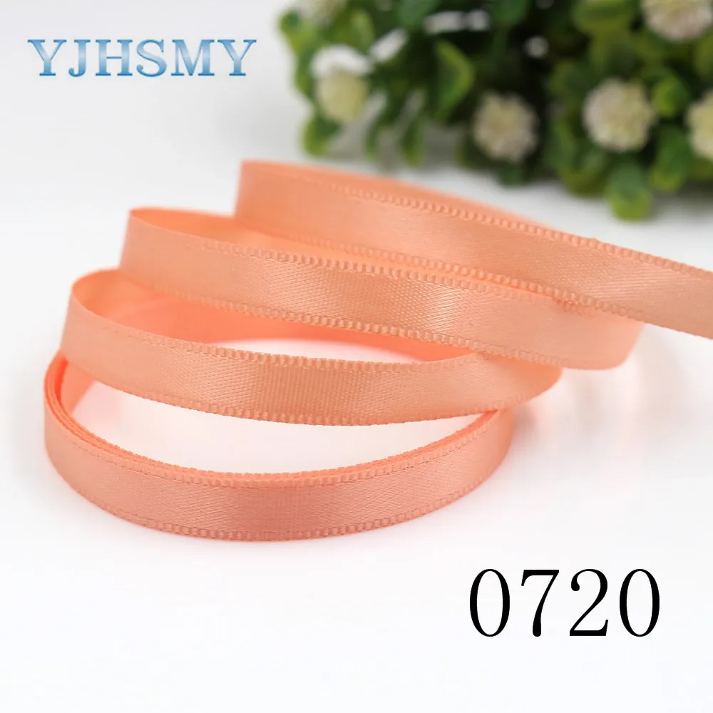 YJHSMY J 181219 D6mm 6 мм 100 ярдов одноцветные атласные ленты Аксессуары для одежды DIY