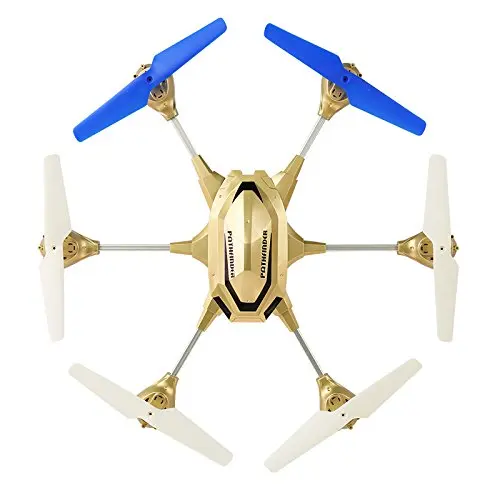 F18597 HuaJun HJ818 W609-9 4.5CH 2.4G with Six Axle Gyro RTF RC Alloy Aircraft Professional Drones with 2.0MP HD Camera Gold