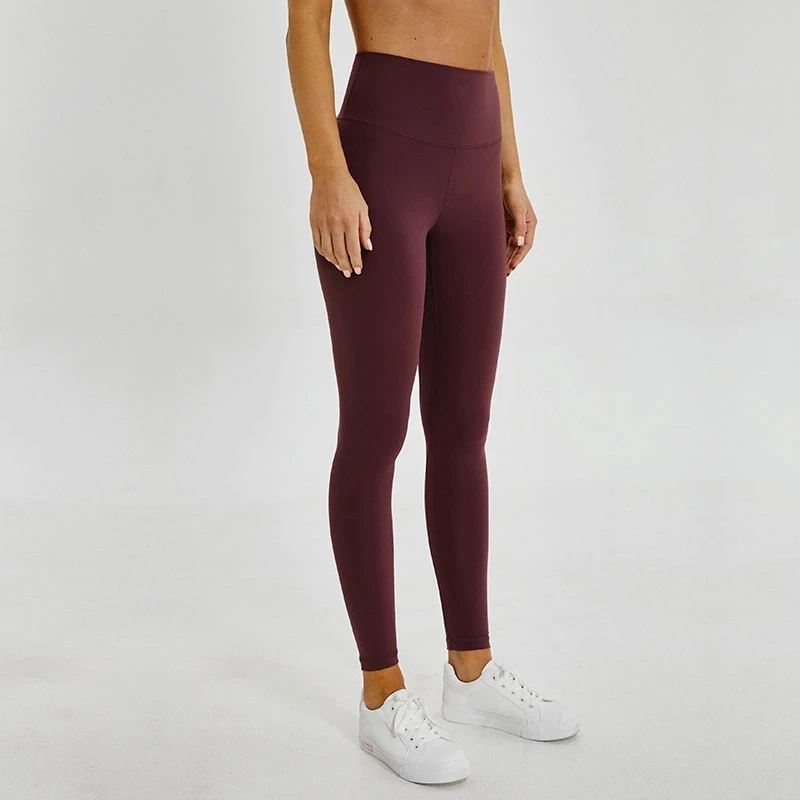 Женские эластичные леггинсы с высокой талией для тренировок и упражнений, супер мягкая спортивная одежда Dri Fit - Цвет: Фиолетовый