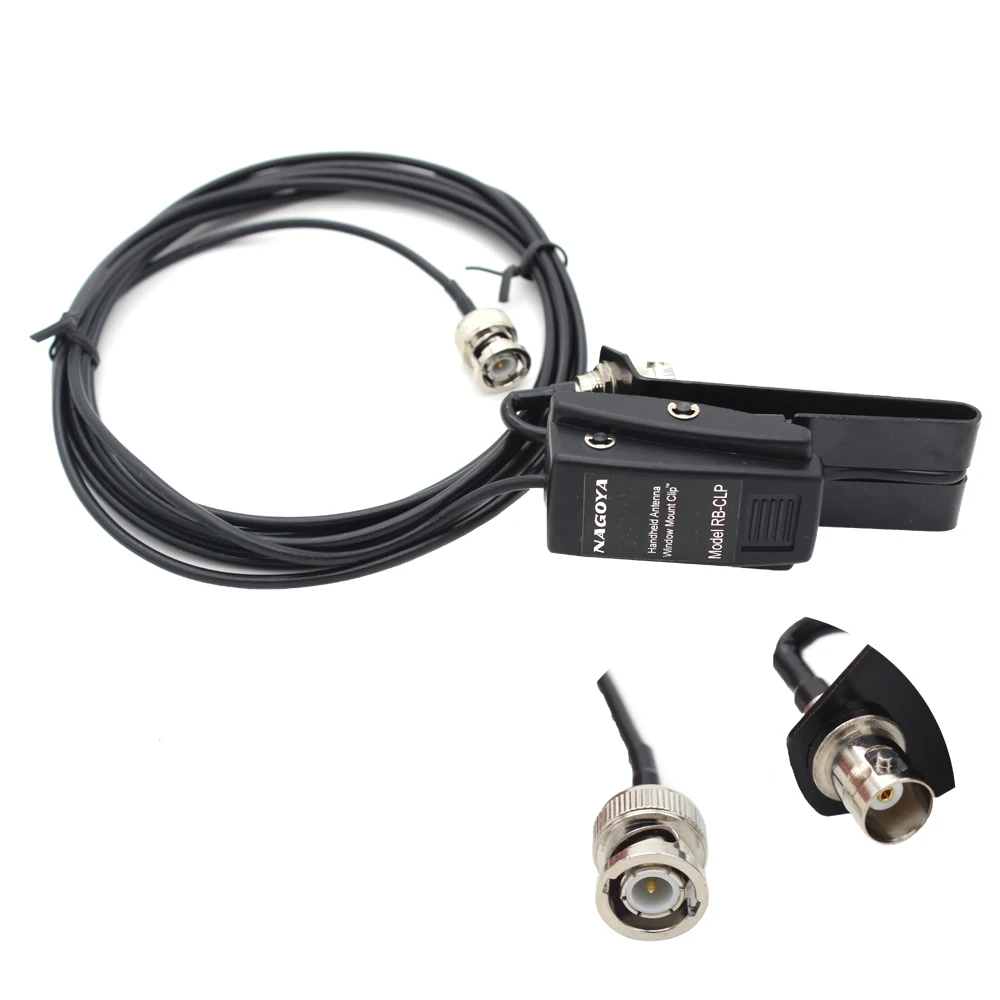 

100% Original Nagoya RB-CLP Window Clip Mount RG-174/U 3M Cable BNC Connector Antenna Mounting Bracket for Handheld Radio