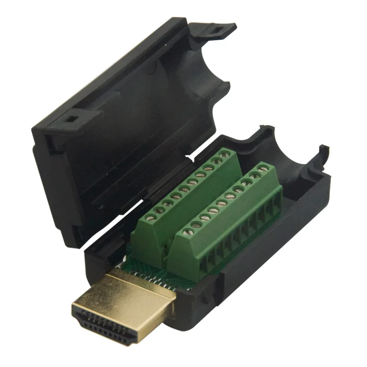 

New style HDMI male connector with screw connector