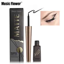 Макияж марки Music Flower делает подводка для глаз, без налета, черная матовая подводка для глаз ручка, водонепроницаемые, быстро сохнут, длительная защита от воды