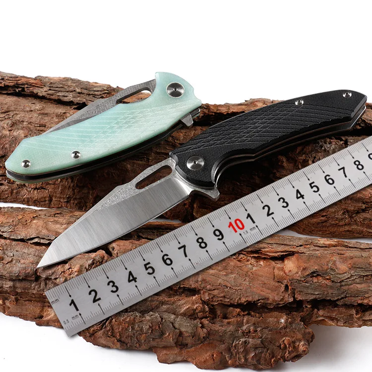 

folding knife wild survival tactics 8cr13 blade/full-structure steel sheet + G10 handle portable tool high hardness fruit knife